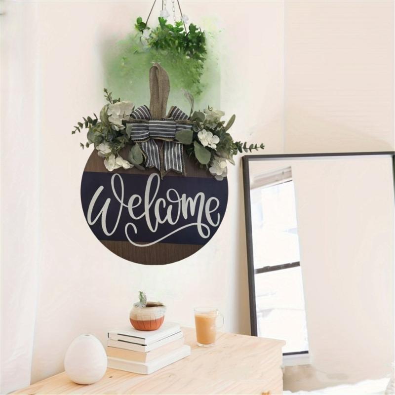 Handcrafted Wooden Letter Bowknot Holiday Garlands User friendly Door Or Wall Hanging For Seasonal Homes Decoration