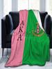 AKA Sorority Flannel Fleece Throw Blanket Soft Warm Lightweight Cozy AntiPilling Fuzzy for Couch Bed Sofa Travel