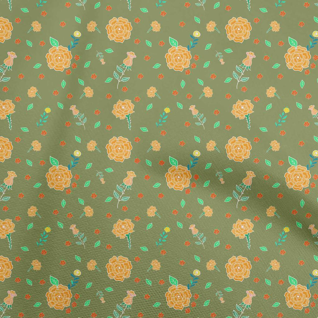 oneOone Cotton Flex Black Fabric Asian Retro Floral Craft Projects Decor Fabric Printed By The Yard 40 Inch