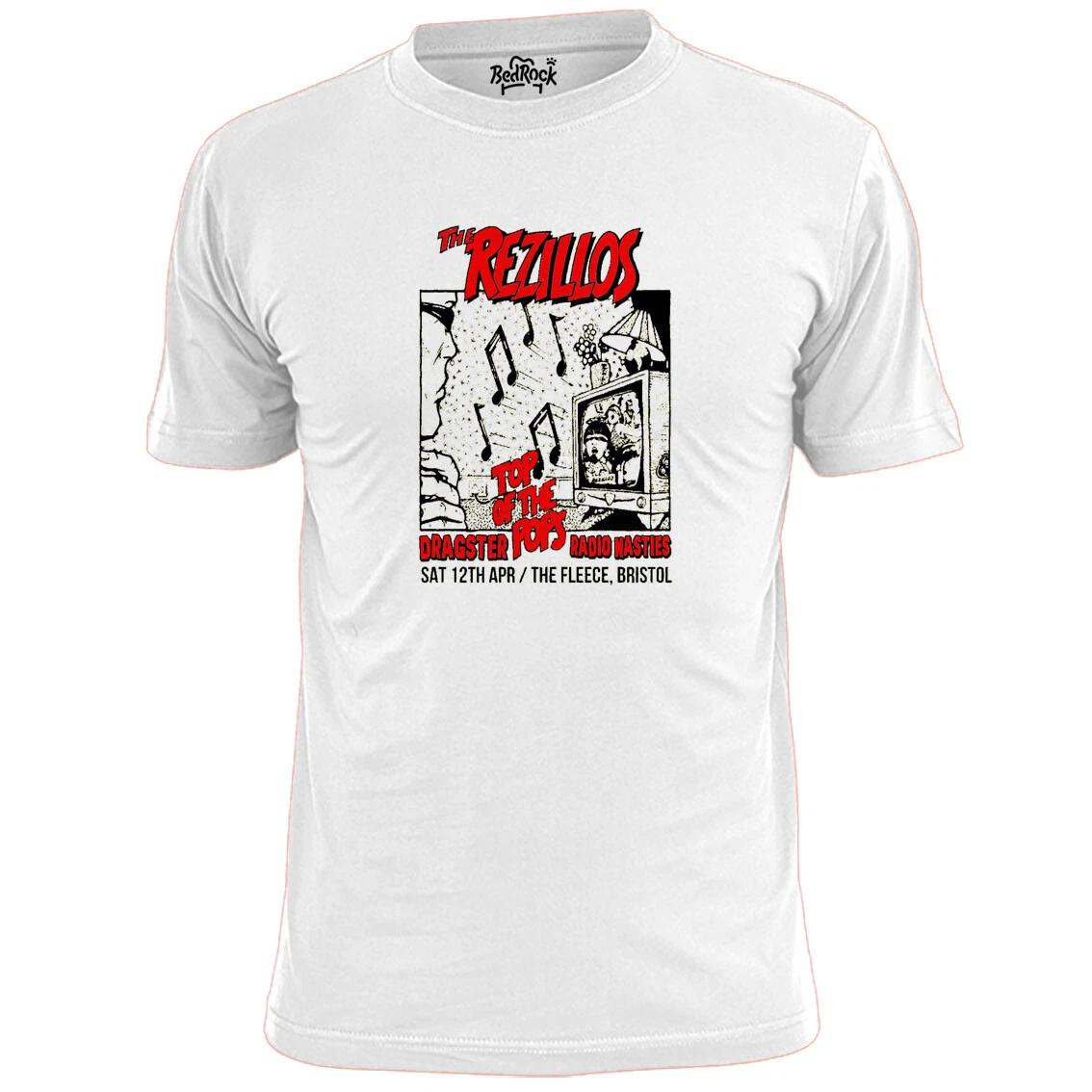 Mens The Rezillos Inspired Fleece Gig Poster Punk T shirt Pistols Ruts L