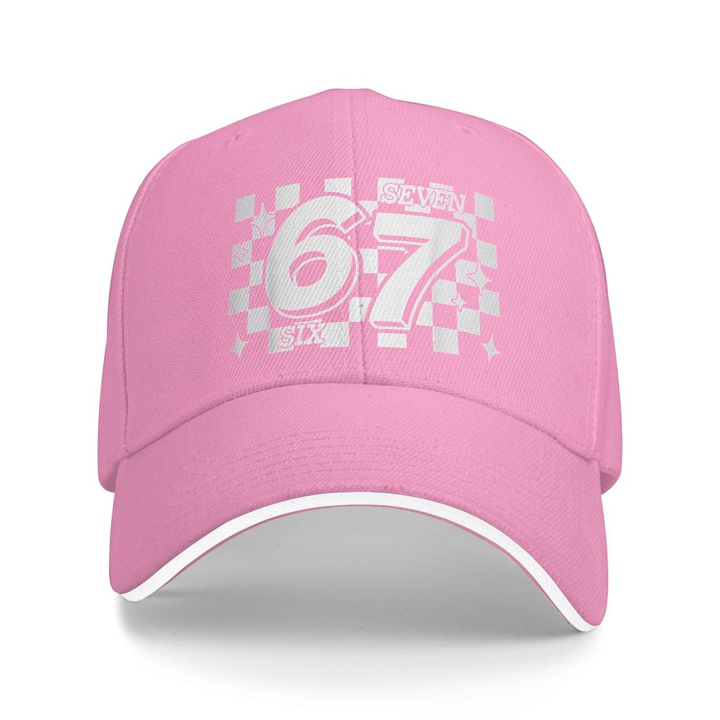 Checkered Six Seven 6 7 Meme Gen Alpha Slang Baseball Cap Outdoor Sports Sun-Proof Trucker Hat Female Men y2k Cool Baseball Caps