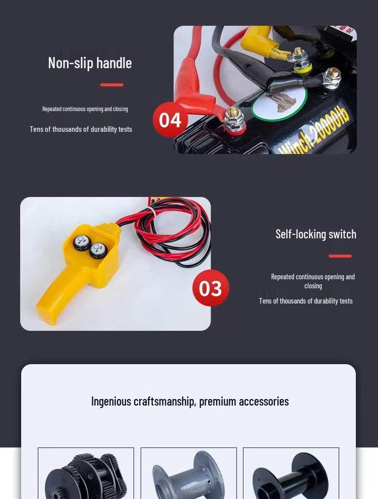 12V/24V Electric Off-Road Car Winch & Hoist