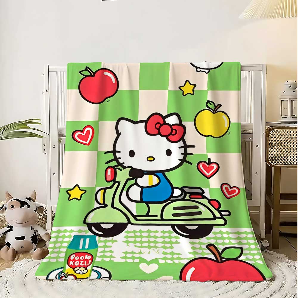 Милый зеленый плед с котиком для украшения дивана, пушистый плед для дома и декора, роскошное постельное белье, мягкий плед для сна. 30x40in