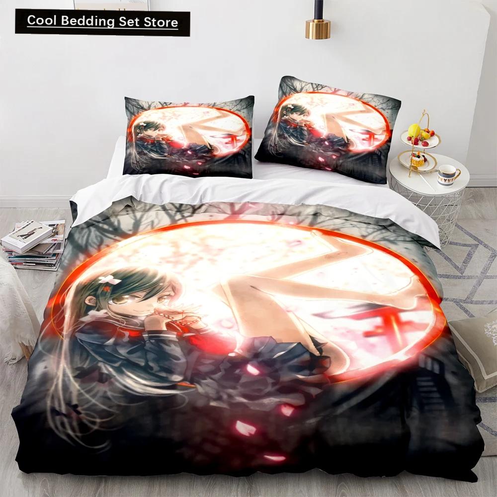 Anime Kawaii Sexy Girl Bedding Set,Duvet Cover Comforter Bed Set Quilt Cover Pillowcase,King Queen Twin Size Boys Girls Adults