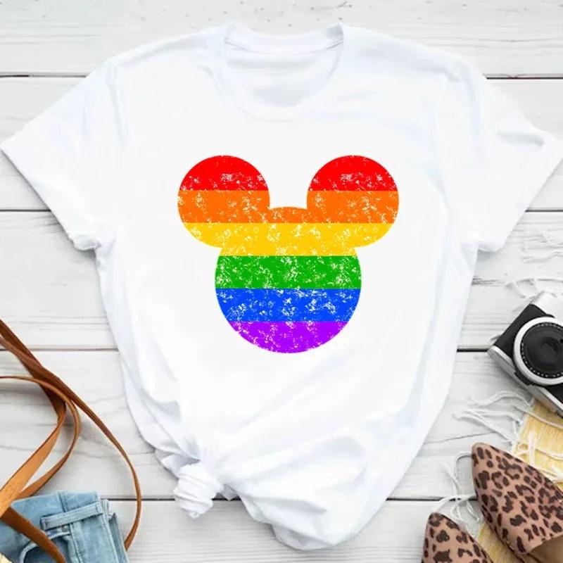 Minne Mouse Head Printed Cotton TShirt Womens Design Trend Aesthetic Fashion TShirt Top Short Sleeve