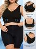 Dámské podprsenky plus size bez kostic, tvarující a zvedající prsa, aby se zabránilo přetékání a poklesu - Odnímatelné vycpávky ČERNÁ 1XL-4XL