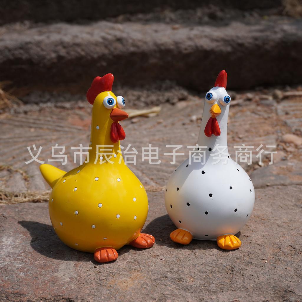 New Funny Garden Chicken Resin Handicraft Ornaments Are Suitable for Garden Decoration and Courtyard Atmosphere Layout
