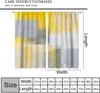 Yellow Abstract Window Curtain, Modern Abstract Rust Art Painting Print Window Drapes for Living Room Bedroom 42" W X 45" L(No B