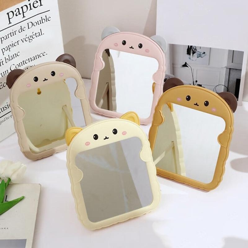 Cartoon Desktop Mirror Women Girls Makeup Mirrors Dormitory Dressing Mirror Gift