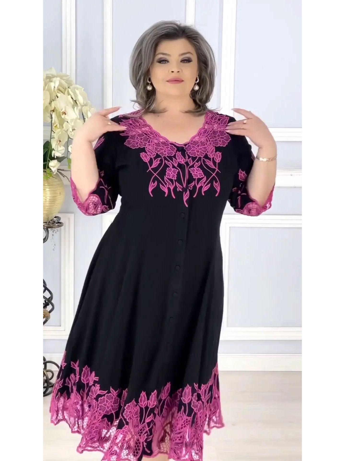 

Элегантное платье миди, облегающее фигуру, весна/лето 2024 - Роскошное платье выше колена с простым принтом для женщин 5XL розовый