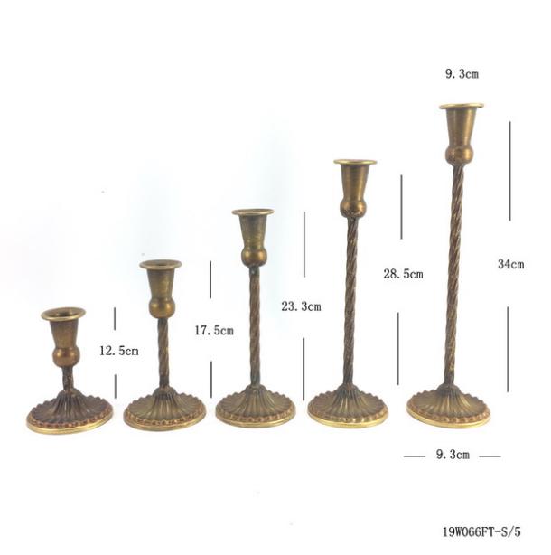 Elegant Wrought Iron Candlestick for Romantic Wedding & Living Room Decor