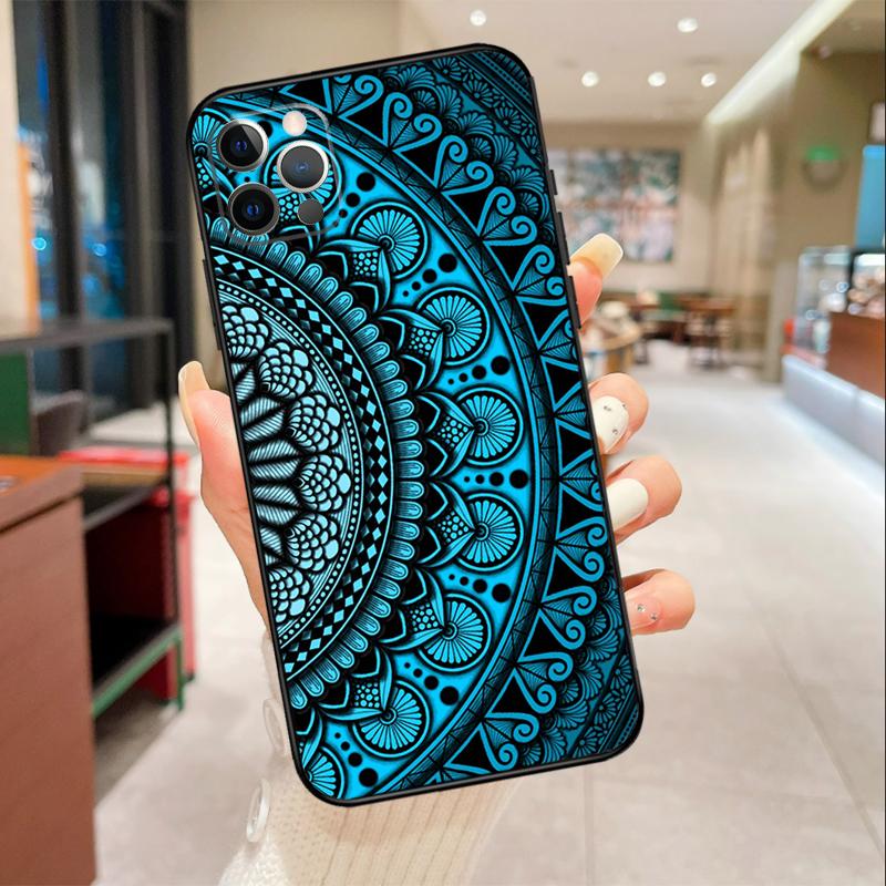 Mandala Geometric Pattern Phone Case For iPhone 17 16 15 14 13 11 12 Pro Max mini 16 Plus 16e 17 Air Protective Cover