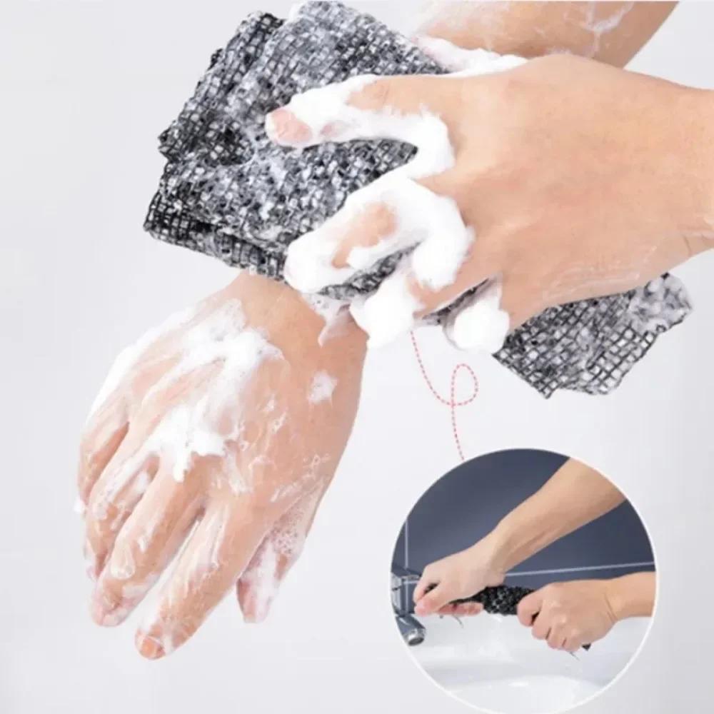 Japon Sürtünme Lif Banyo Naylon Havlu Fırçası Arka Havlu Peeling Fırçalama Duş Süngeri Vücut Banyo Aksesuarları