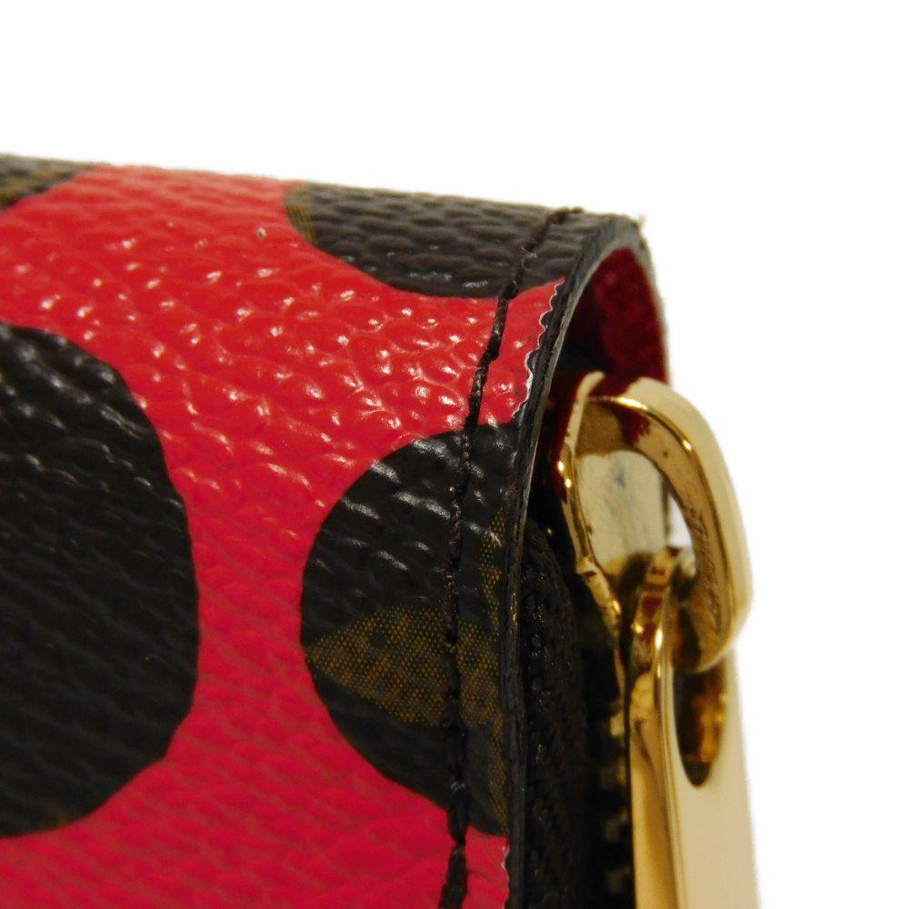 Used 12564 Zippy Wallet M60450 7940 Yayoi Kusama Brown Red Old Model Monogram Pumpkin Dot Rouge Unisex from Japan