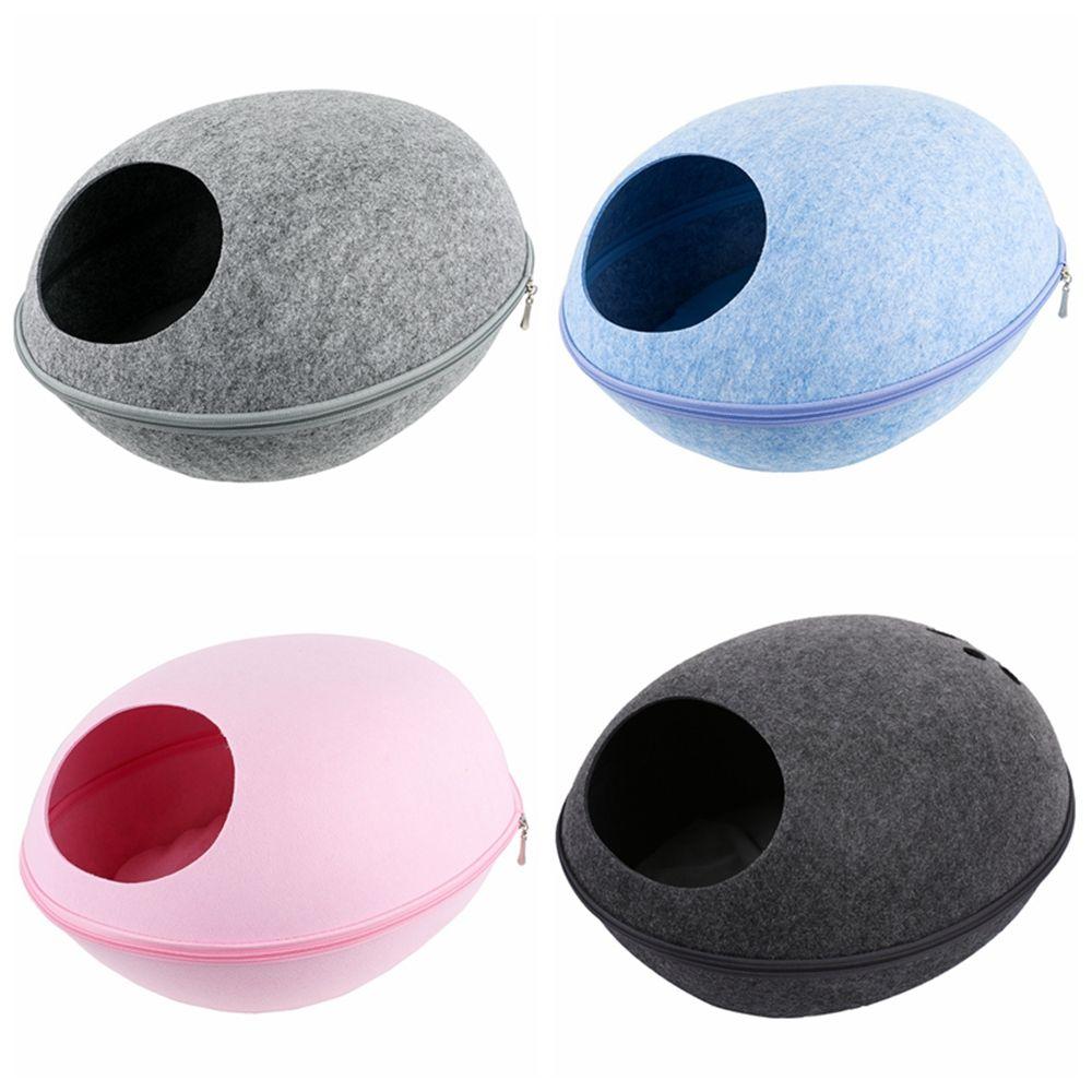 Matte Haustierhaus mit Kissen Zwingerhöhle Winterfilz Katzenbetten Katzenbett Kleines Hundehaus Kätzchenkissen