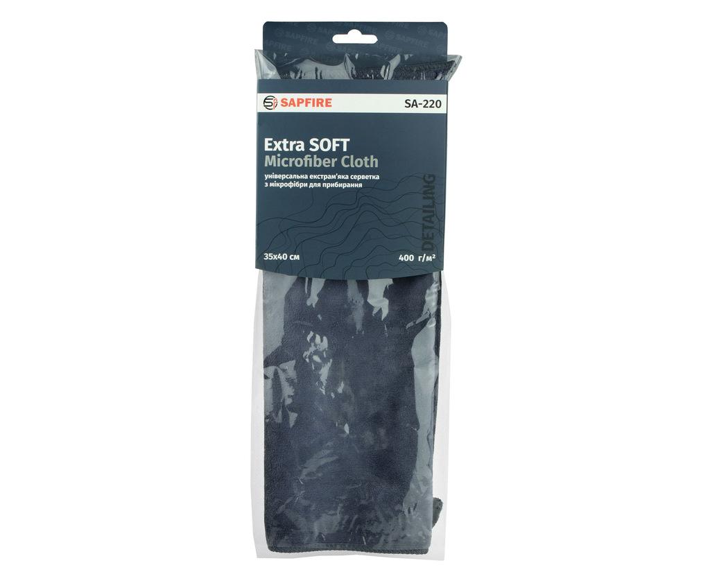 Салфетка универсальная экстрамягкая из микрофибры 35x40 см SAPFIRE