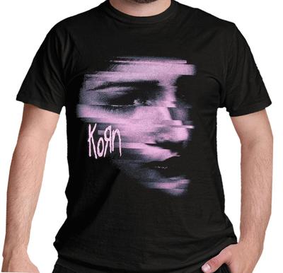 Korn T-Shirt Gehacktes Gesicht Schwarz Neu Offiziell