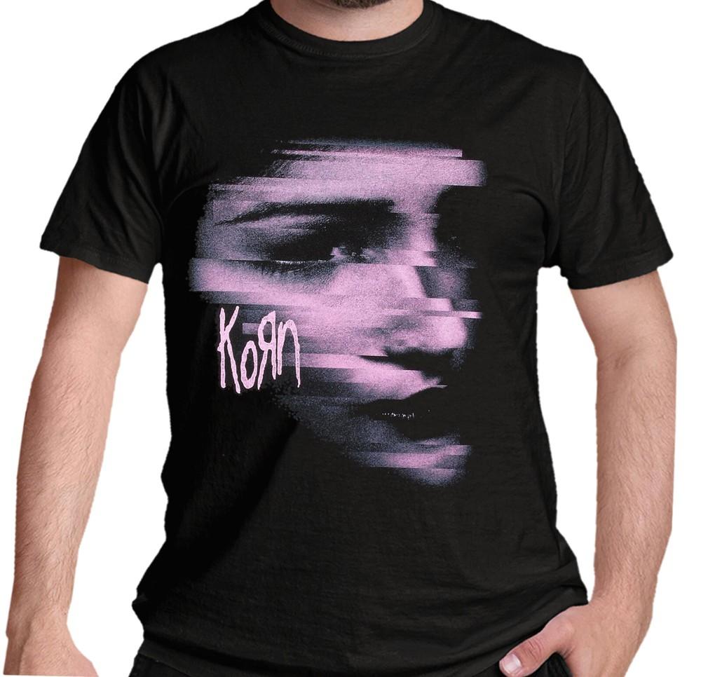 Korn  T-Shirt Chopped Face Black New Official