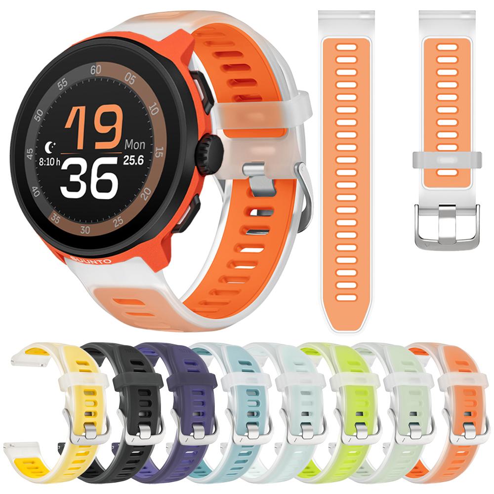 22mm Translucent Silicone Replacement Strap For Suunto 5 9 Peak Pro / Run / RACE S / Ocean / Vertical Wrist Band Bracelet