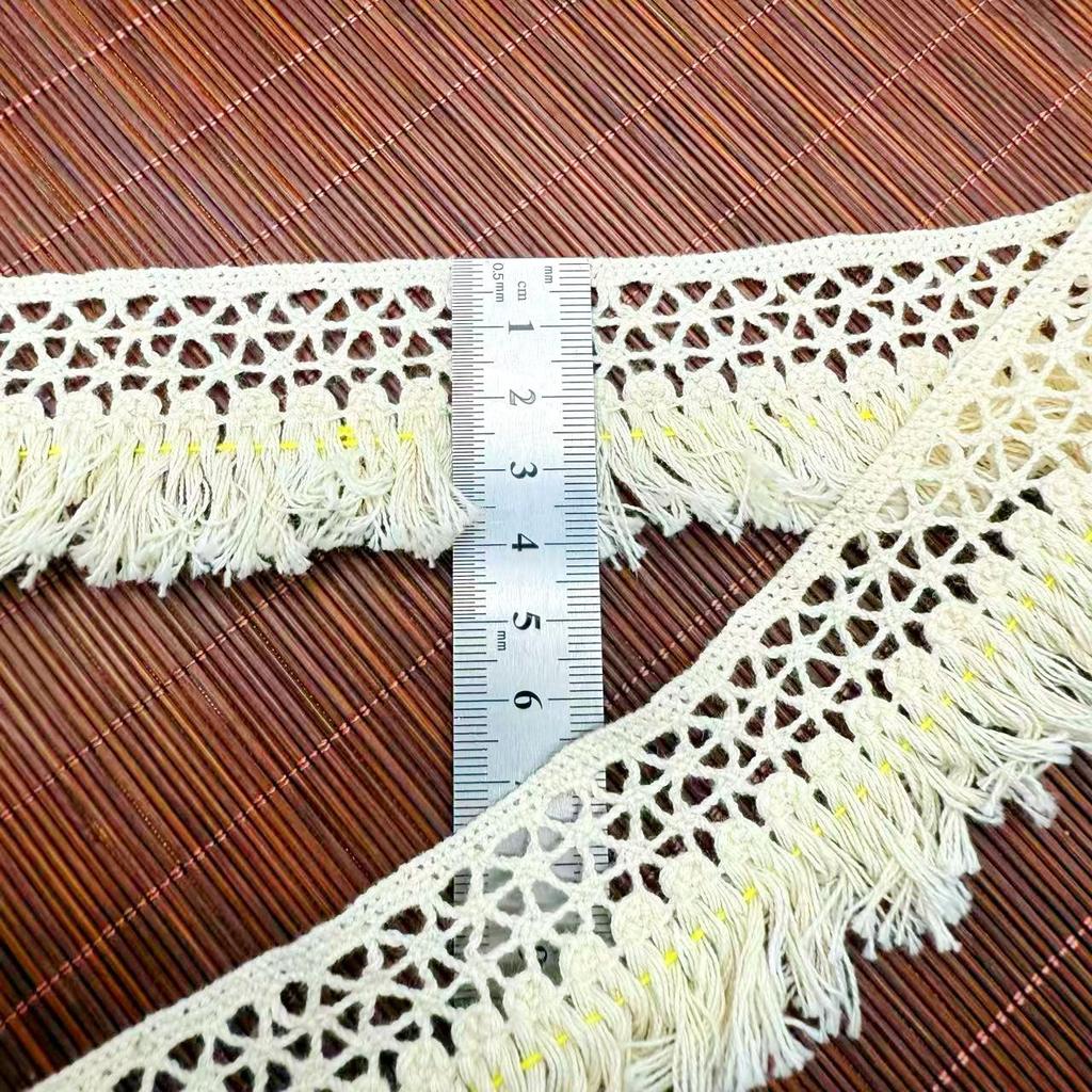 Tassel Cotton Thread Lace Lace Encryption Tassel Curtain Furniture Hanging Ear Bed Sheet Decorative Accessories