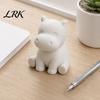Healing Desk Decor 3D Printed Hippopotamus Statue, Mini Size Desktop Decoration, Solid Statue Matte White Finish Figurine for Home Office Hippo Shelf