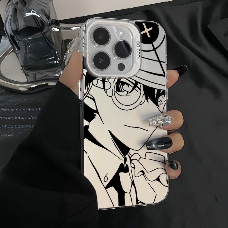 Conan iPhone 15 Pro Hülle für Max, XR, 14/13, 12, 11Xs - Weiches Laser Tide Design