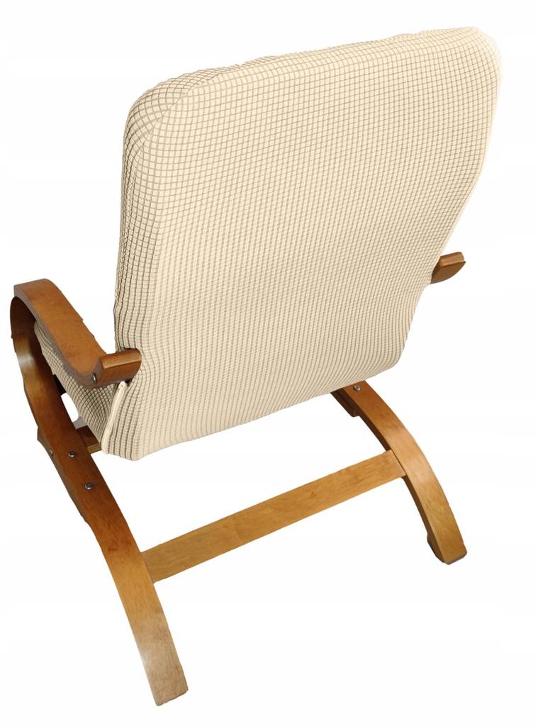 Finka Armchair Cover, Cream Beige, Thick Jacquard