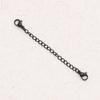 Silver Black Extender /Safety Chain Extender Necklace Bracelet Lobster lock DIY Jewelry Accessories