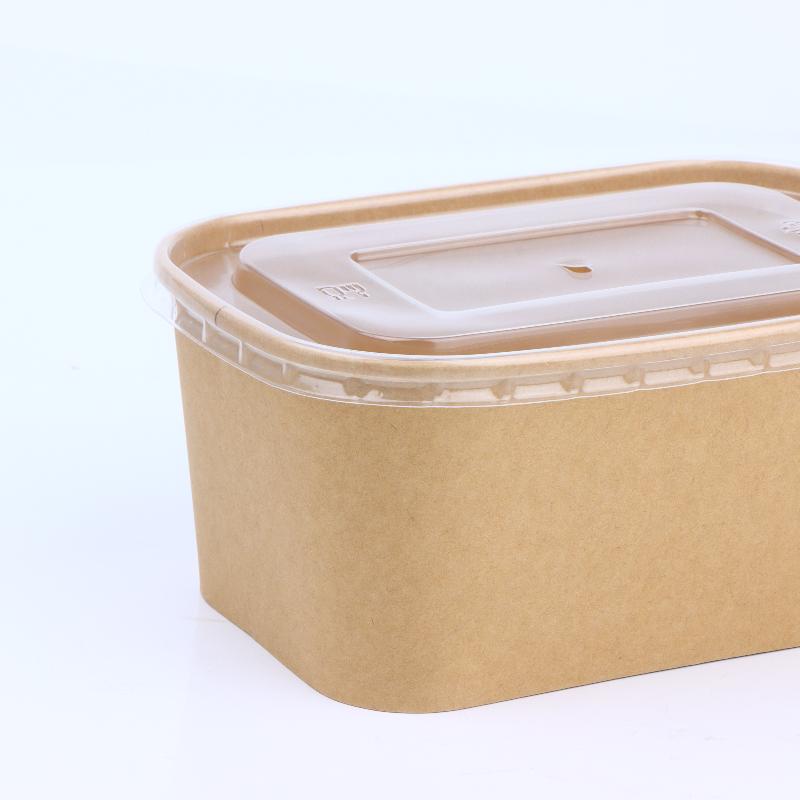 Disposable Square Kraft Paper Lunch Boxes 10 PCS Grease Proof Food Packing Boxes for Fast Food Takeout Daily Use