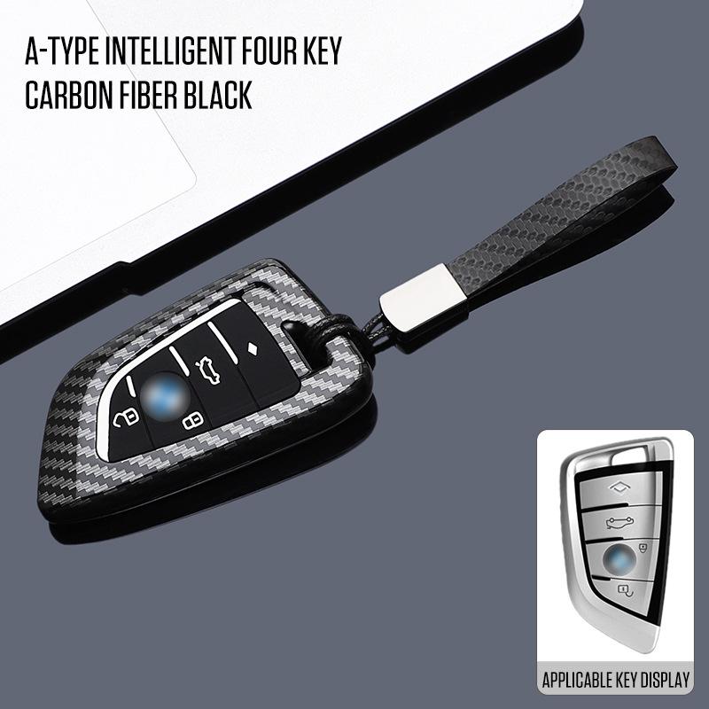 BMW Universelle Carbonfaser-Schlüsselabdeckung mit Schlüsselring