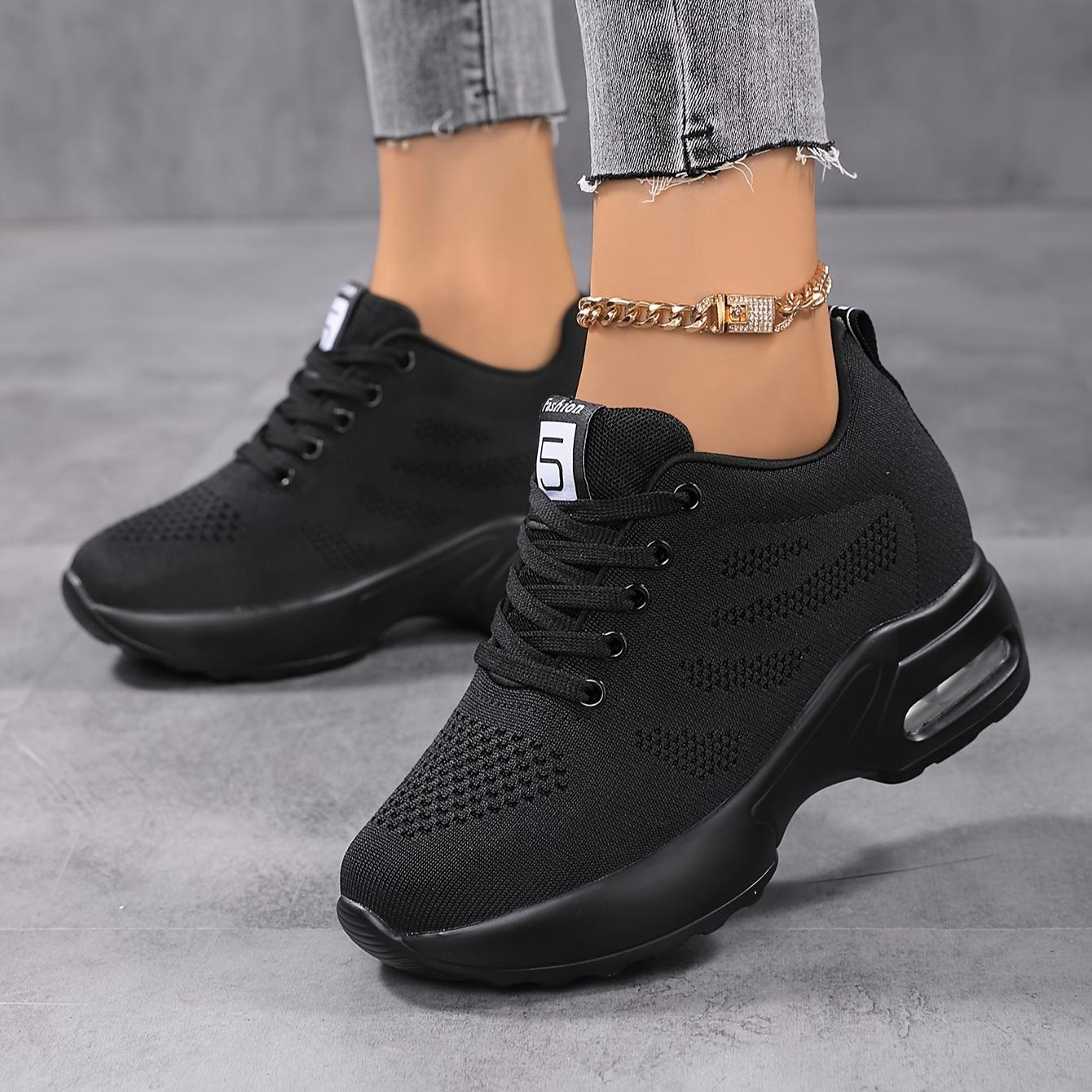 

Женские сетчатые кроссовки на низкой платформе со шнуровкой — легкие, дышащие, увеличивающие рост, повседневные, удобные, спортивная обувь для повседневной носки 41