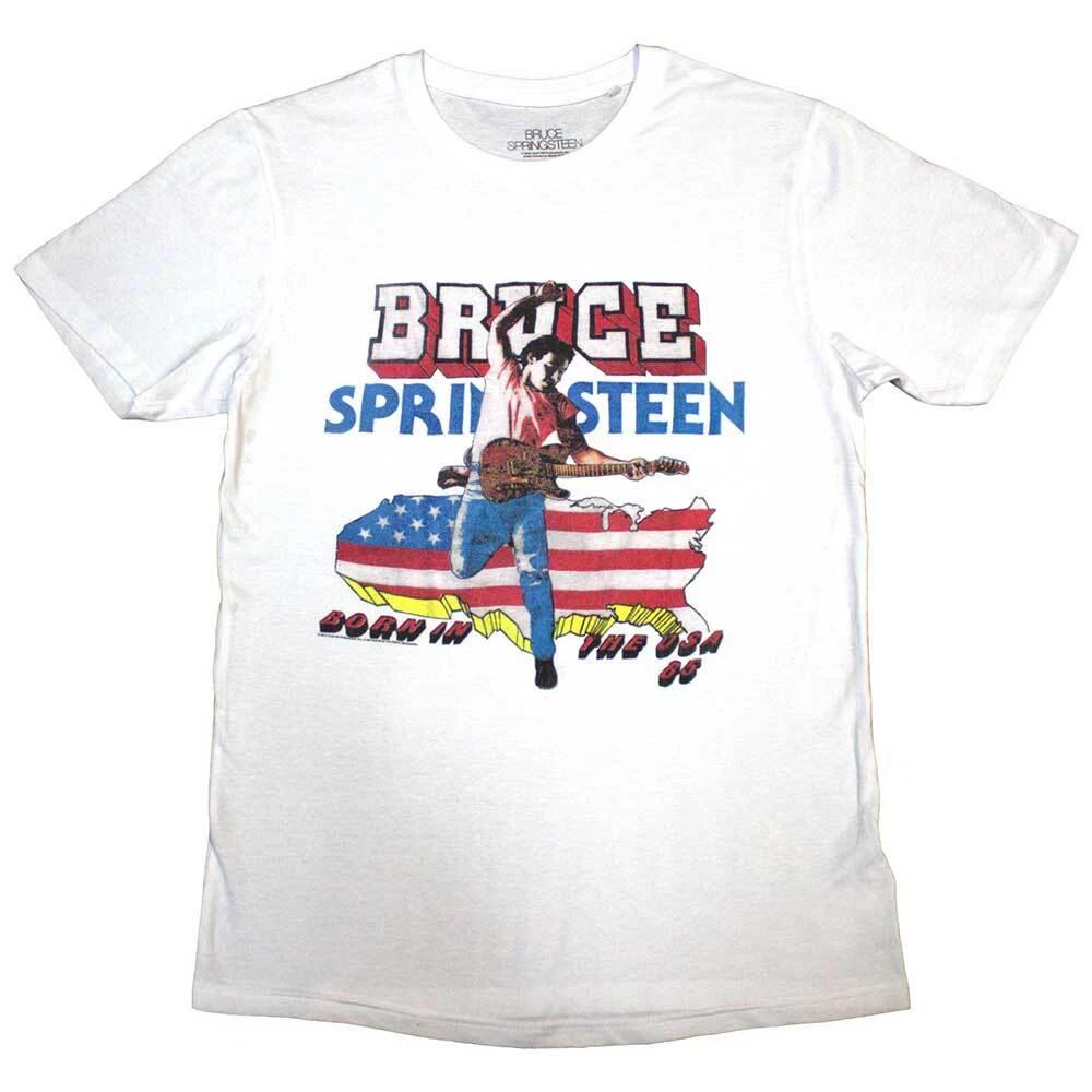 Bruce Springsteen Born In The Usa 85 White T Shirt New 2XL