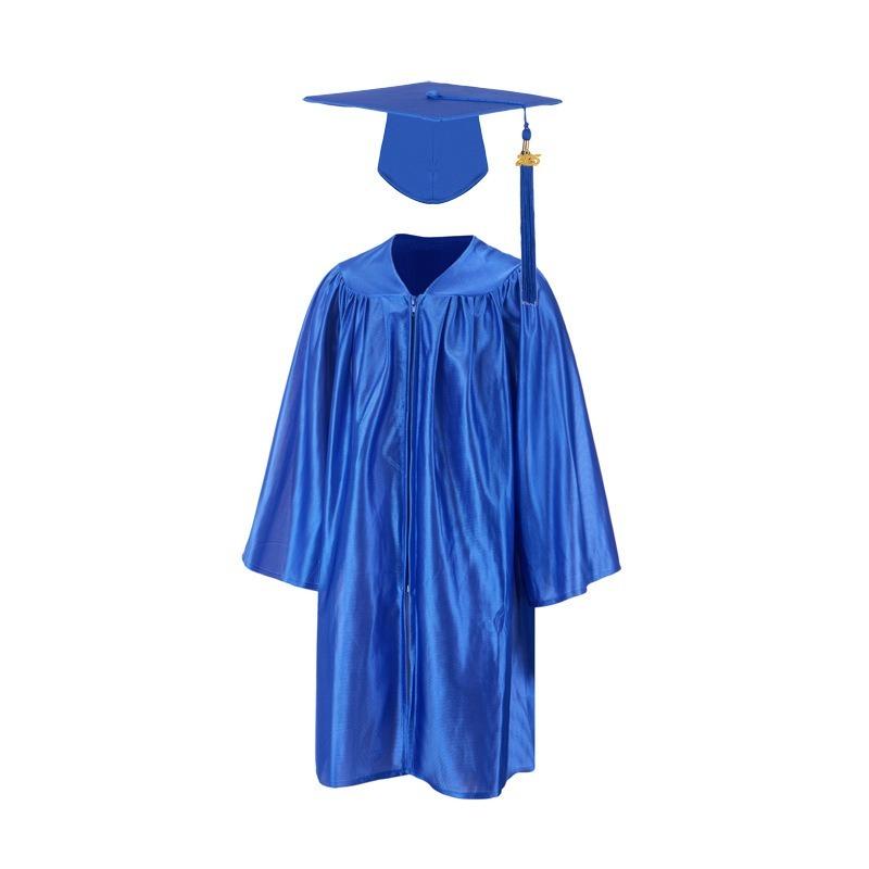 Graduation Dress Set Knitted Robe Hat Shining Graduation Robe Children's Photo Performance