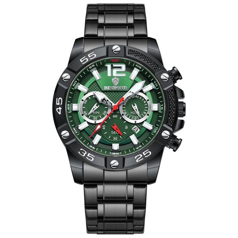 BINBOND Men's Watch Men's Luminous Men's Student Electronic Watch Mechanical Wind Sports Waterproof Quartz