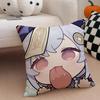 MiHoYo süß lustig Genshin Emotes Meme Kissenbezug Überwurf Kissenbezug Verdeckter Knopf Strapazierfähiges Polyester Stuhlkissen