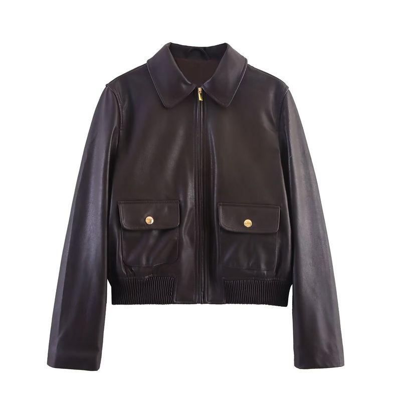 Za Autumn/Winter New Arrivals Women's Clothing Zr European and American Style Foreign Trade Fashion Versatile Coated Jacket Coat 1298534