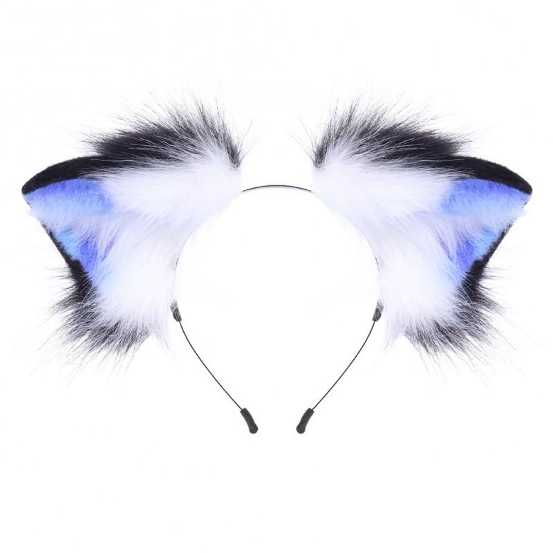Adjustable Cat Ear Headband Women Girls Kawaii Anime Cosplay Accessory Handmade Animal Ears Hairband