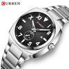Curren-Waterproof Luminous Men's Calendar Watch Men's Stainless Steel Business Quartz Watch