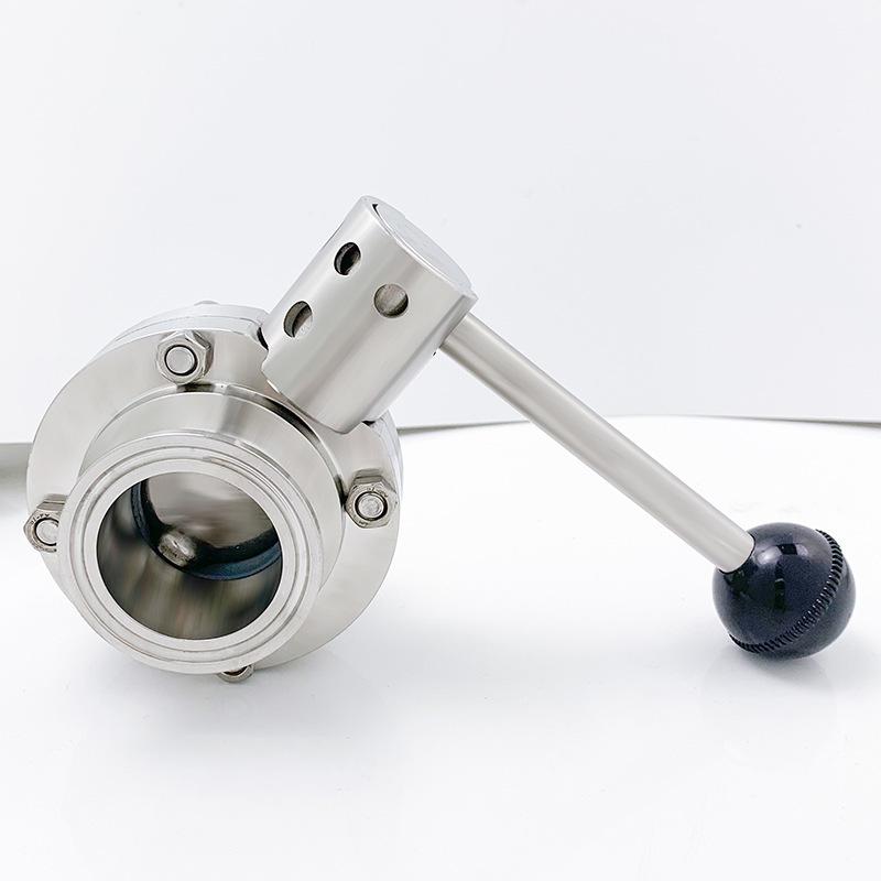 304 Sanitary Grade Quick-loading Butterfly Valve 316 Stainless Steel Clamp Valve Chuck Manual Buckle Disc Valve Clamp