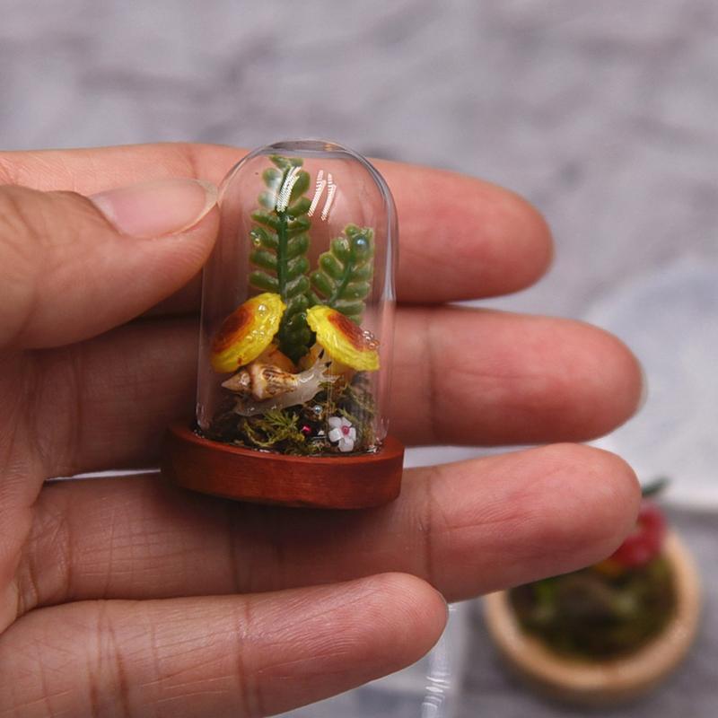 2Pcs/Set Mini Mushroom Silicone Mold Ultra-Light Clay Resin Clay Diy Soft Pottery Miniature Mushroom Quick Modeling Tool