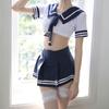 1 Set Sexy Uniform Cosplay Improve Ambience Soft Student Uniform School Girl Ladies Erotic Costume for Couple