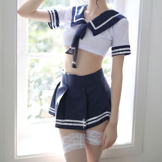 1 Set Sexy Uniform Cosplay Improve Ambience Soft Student Uniform School Girl Ladies Erotic Costume for Couple