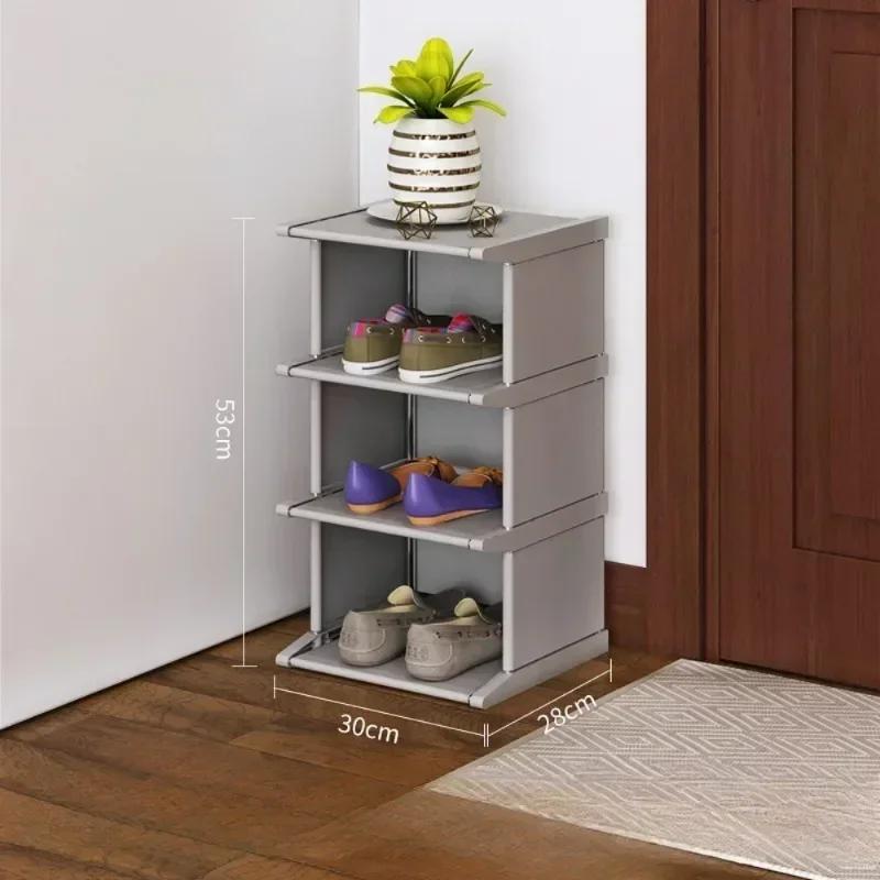 

Household Simple Shoe Rack Indoor Dustproof Shoe Cabinet Household Dustproof Multi-layer Shoe Rack Metal Convenient Shoe Rack