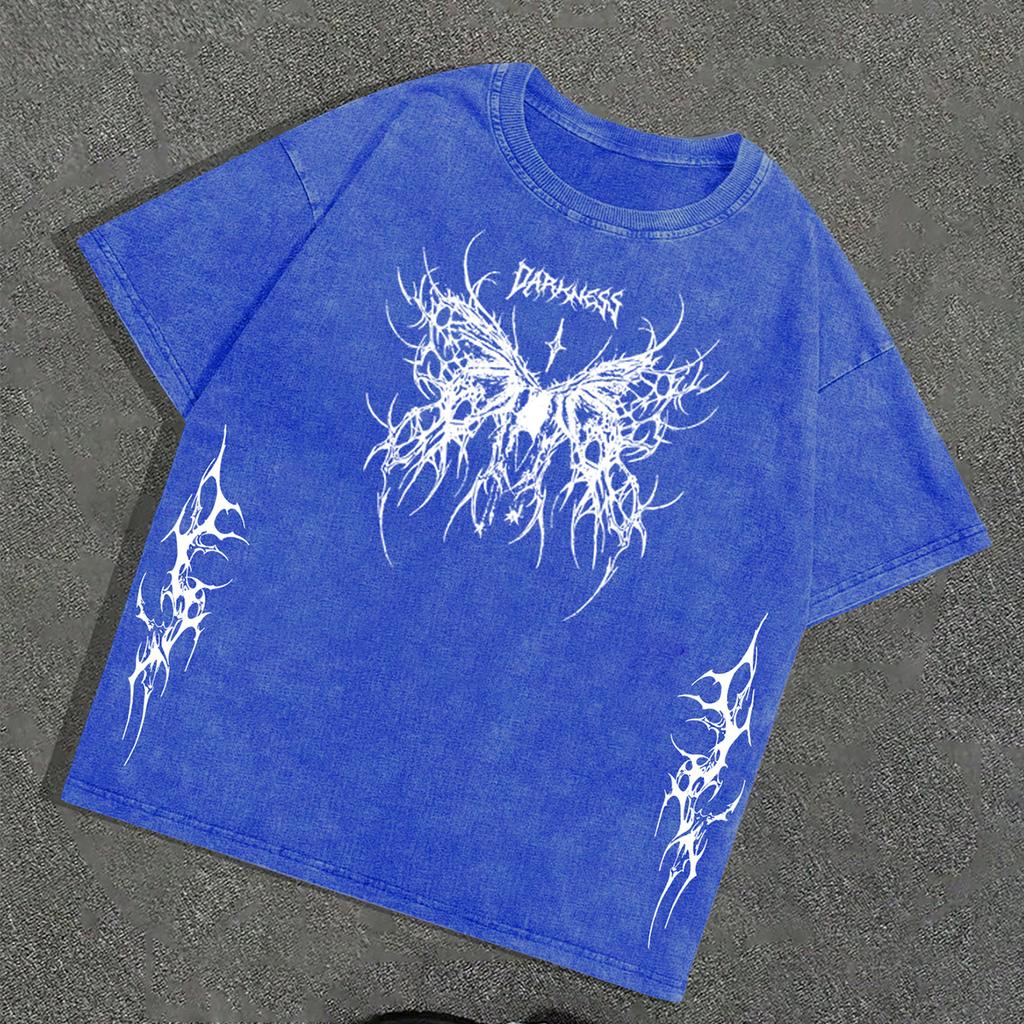 Pánské tričko s potiskem Unisex Bavlněné Oversized Tričko Krátký rukáv Vintage Streetwear Ležérní Tričko Top