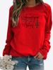 Autumn and Winter Women's Christmas Theme Printing Sweater Round Neck Long Sleeve Casual Sweatshirt Plus Size Top