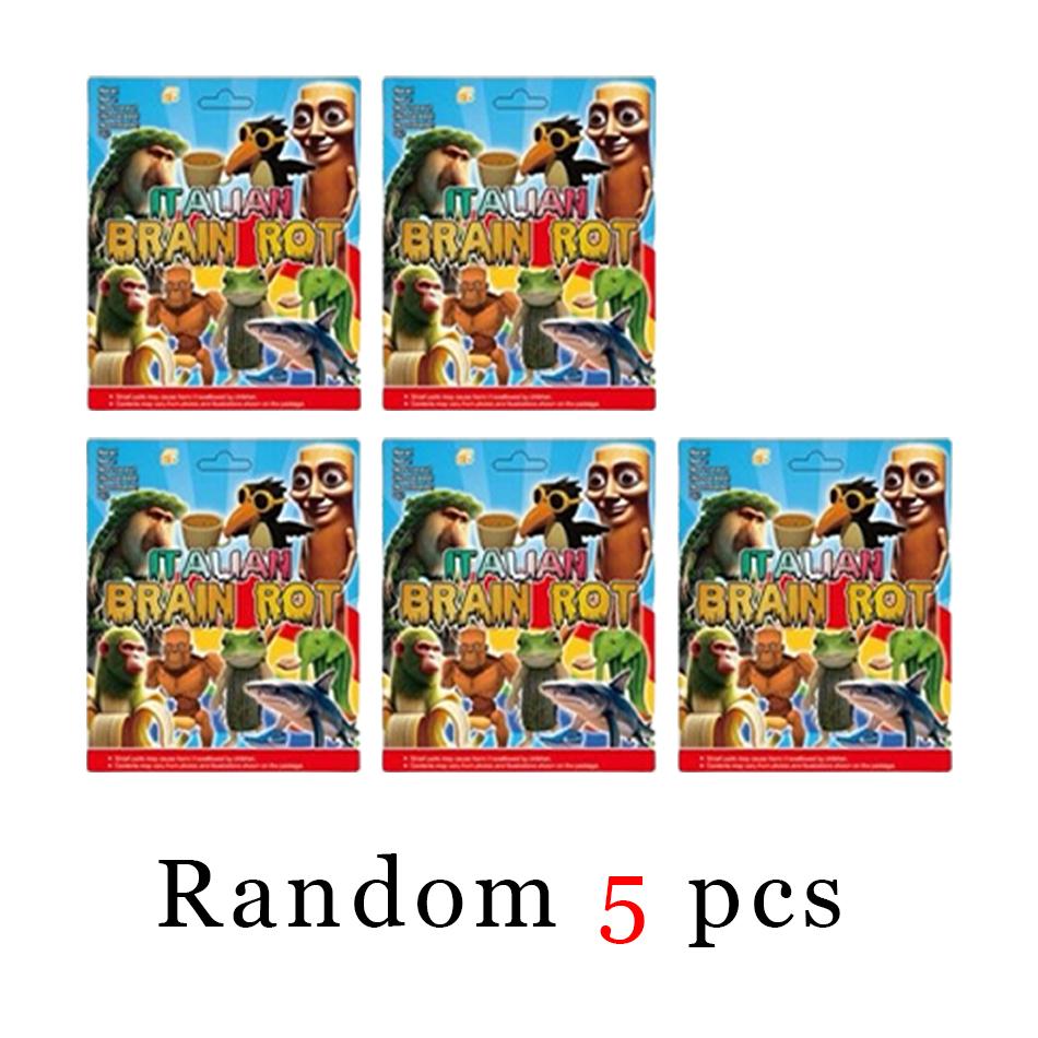 Italian Brainrot Tung Sahur Figure Toy Tralalero Tralala Figures Bombardino Crocodilo Shimpanzini Bananini Model Decor Doll Gift