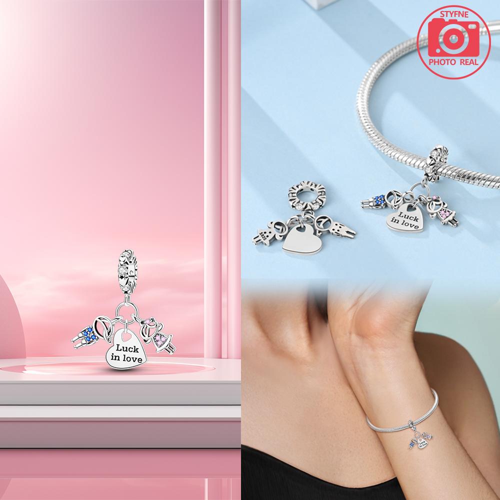 Copper Charms Yin Yang Love Pendant For Dangle Pendant Bead Jewelry Beads  New Gifts For Women