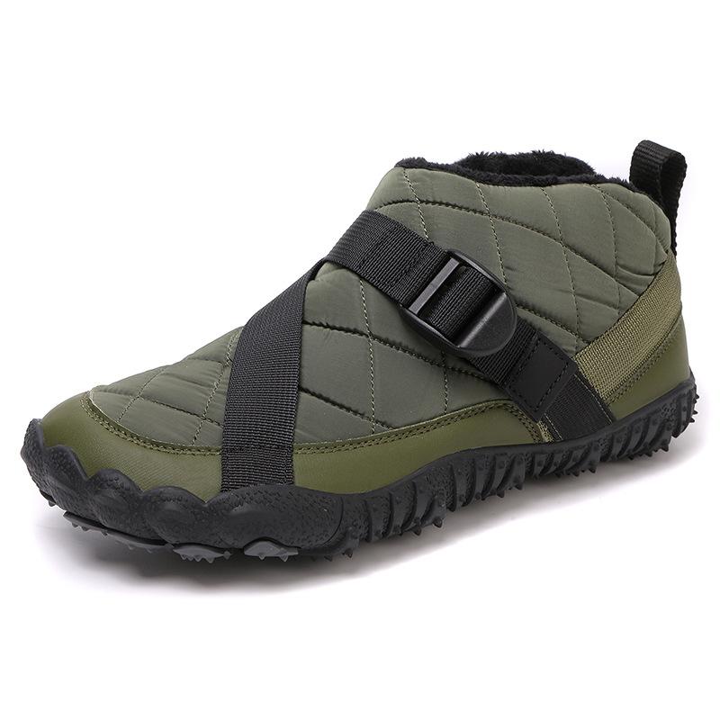 Non-slip snow boots men's winter thick-soled piled thickened warm cotton shoes new short Northeast cotton boots