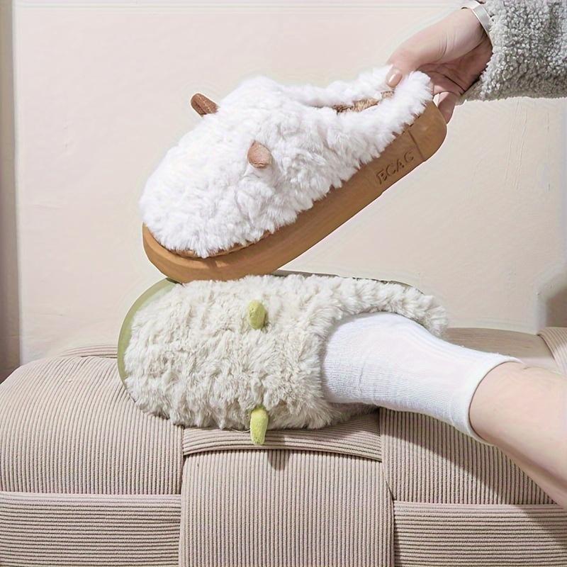 Cozy Plush Men's & Women's Slippers - Non-Slip Thick Fleece Lined Comfort Shoes with Soft EVA Sole for Indoor Warmth