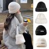 Plüsch Plüsch Eimerhut Warmer Panamahut Outdoor Becken Sonnenhut für Damen